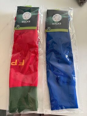 Athletic Crew Socks - Red & Blue (Unbranded)